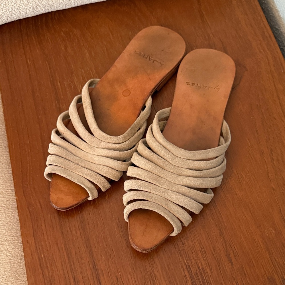 By James leather strap sandals